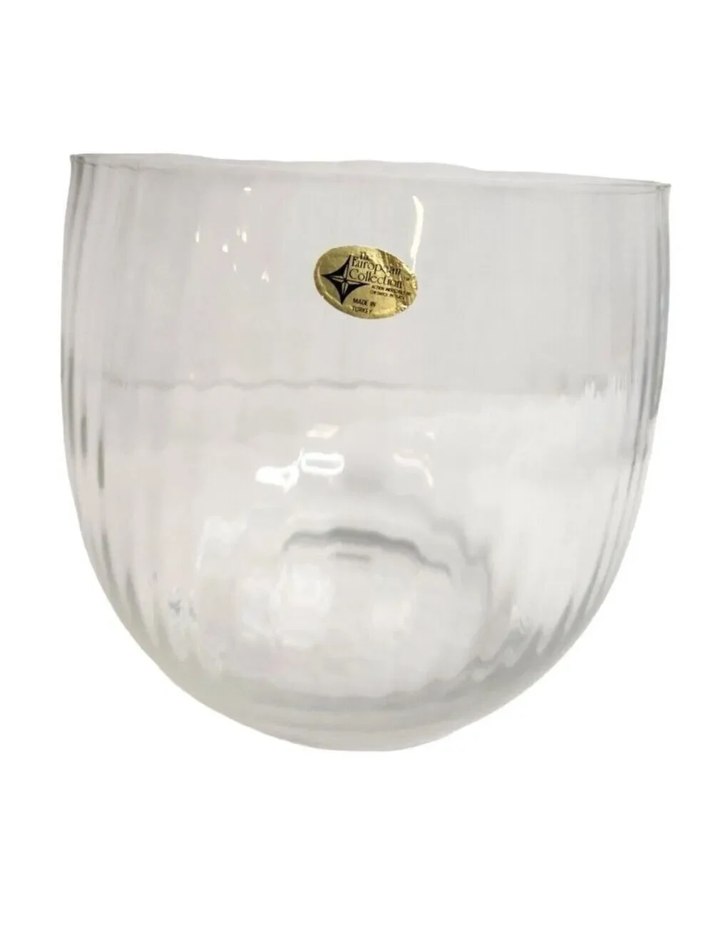 European Collection Blown Ribbed Glass Vase, Bowl  7